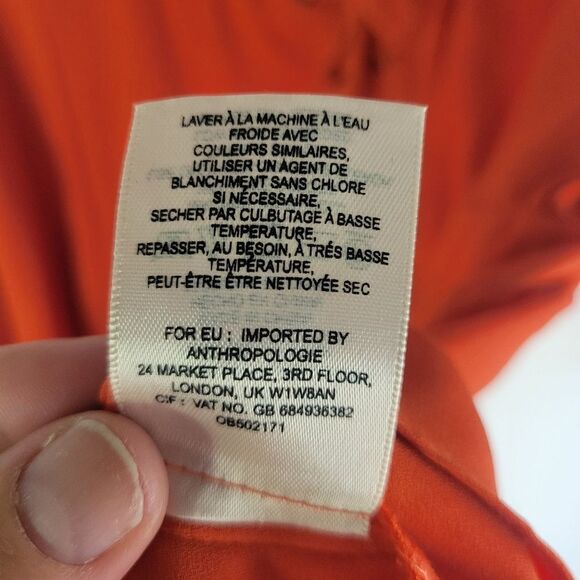 HD In Paris Orange Peplum Blouse - Picture 9 of 12